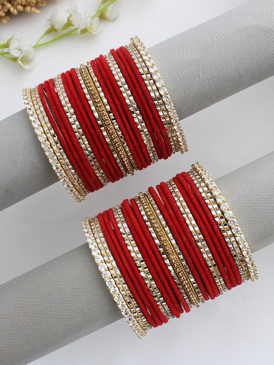 Artika Bangle Set / Stack-Red