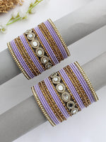 Jasmine Bangle Set / Stack-Lavender
