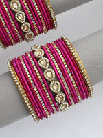 Urmi Bangle Set / Stack-Hot Pink