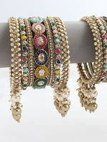 Dhruvi Bangle Set / Stack-Multicolor
