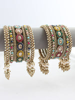 Dhruvi Bangle Set / Stack-Multicolor