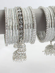Anisha Bangle Set / Stack-Silver