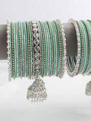 Inakshi Bangle Set / Stack-Mint Green