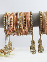 Nitanshi Bangle Set / Stack-Peach