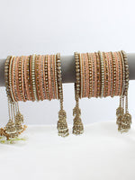 Nitanshi Bangle Set / Stack-Peach