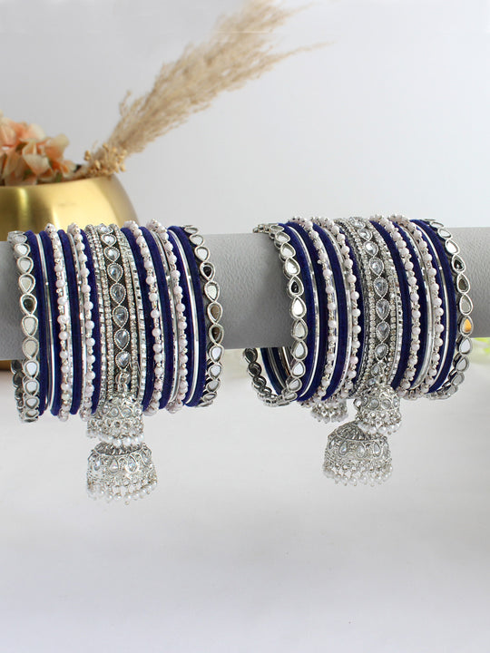 Simone Bangle Set / Stack-Blue