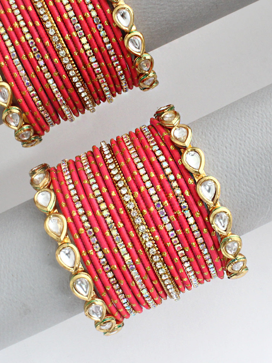 Virali Bangle Set / Stack-Pink