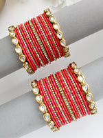 Virali Bangle Set / Stack-Pink