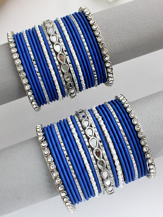 Arvita Bangle Set / Stack-Blue