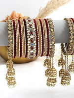 Harshita Bangle Set / Stack-maroon