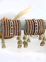 Harshita Bangle Set / Stack-maroon