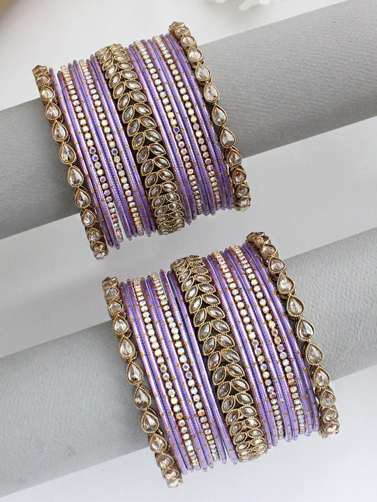 Devira Bangle Set / Stack-Lavender