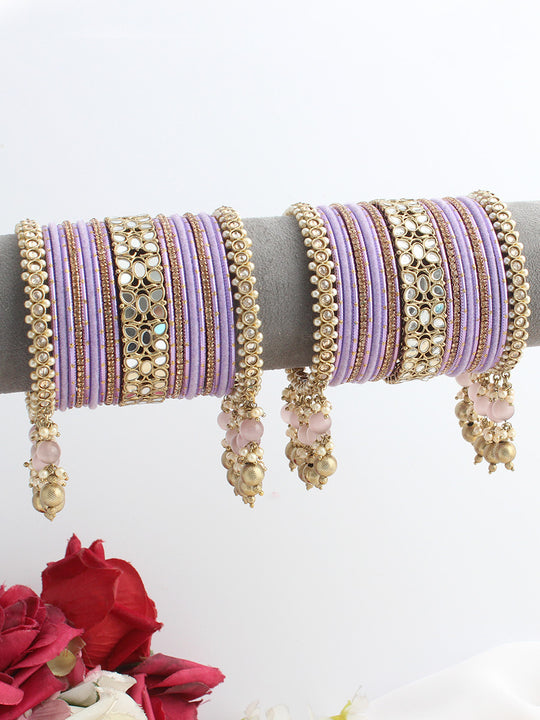 Vipasha Bangle Set / Stack-Lavender