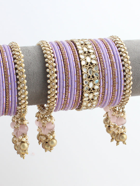 Vipasha Bangle Set / Stack-Lavender