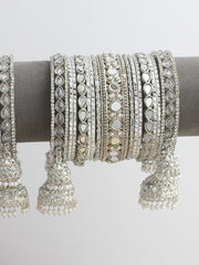 Naysha Bangle Set / Stack-Silver