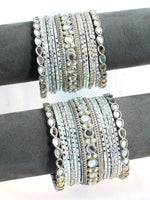 Naysha Bangle Set-Silver