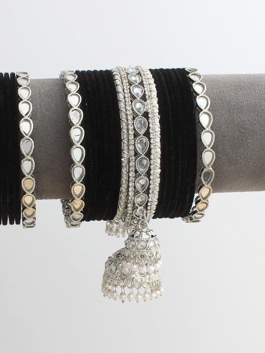 Abira Bangle Set / Stack-Black