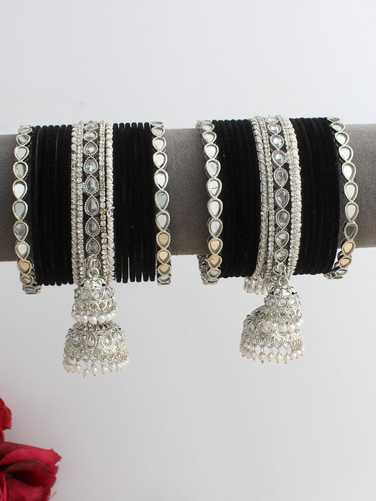 Abira Bangle Set / Stack-Black