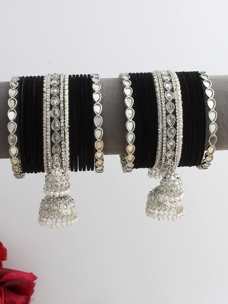 Abira Bangle Set / Stack-Black