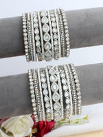 Shrika Bangle Set / Stack-Silver