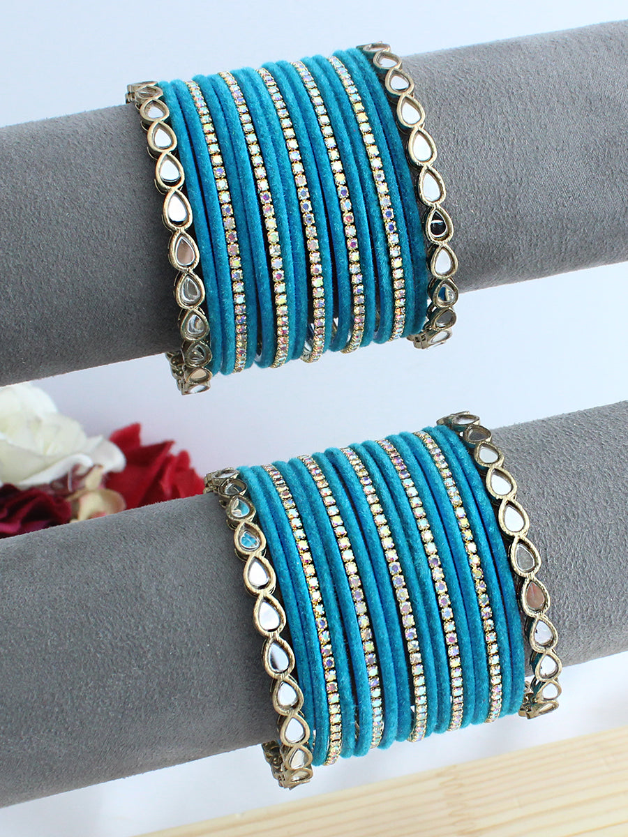 Neelam Bangle Set / Stack-Turquoise