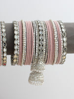 Kiyanvi Bangle Set / Stack-Pastel Pink