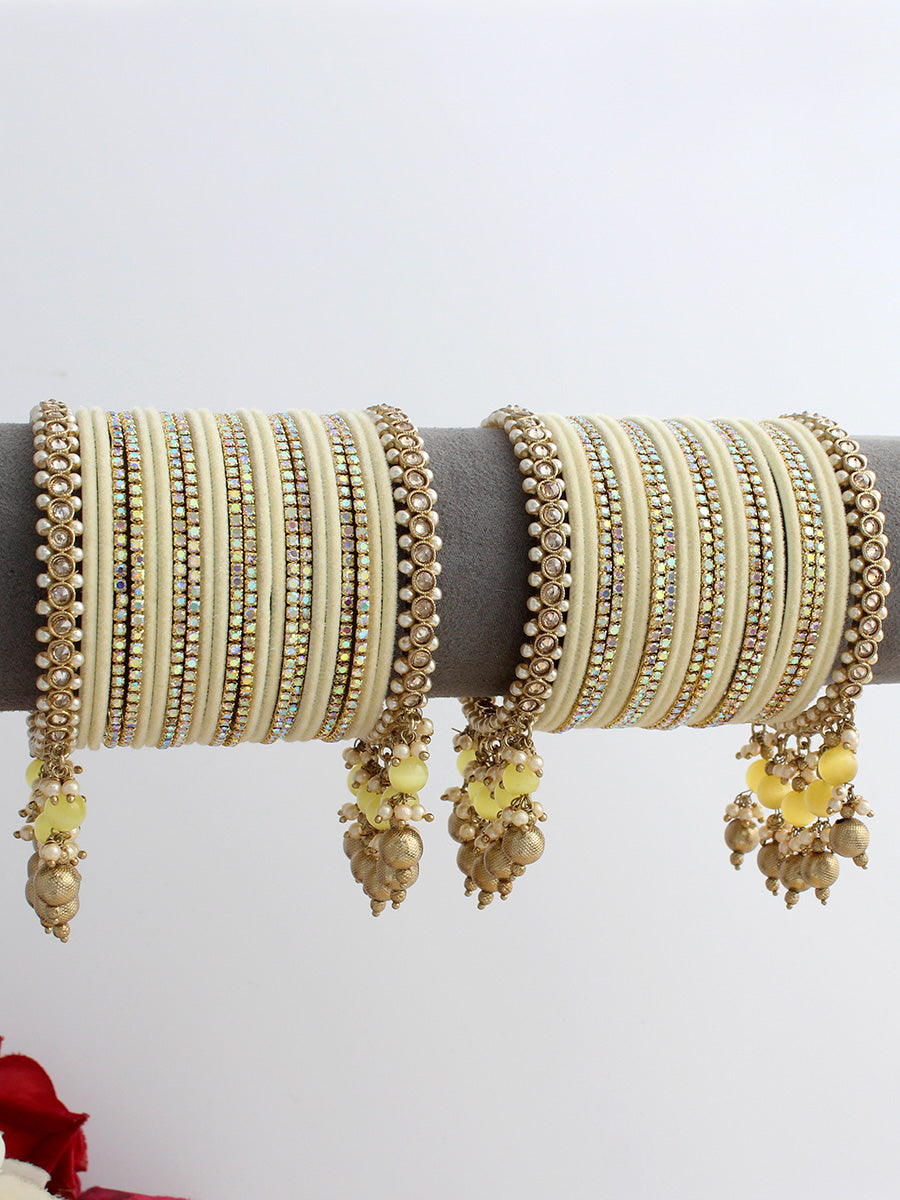 Nancy Bangle Set / Stack-Butter Yellow