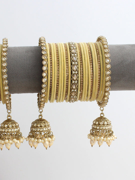Vinika Bangle Set / Stack-Butter Yellow