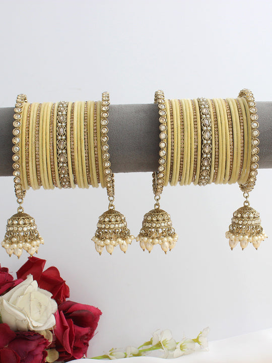 Vinika Bangle Set / Stack-Butter Yellow