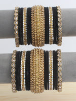 Neha Bangle Set / Stack-Black
