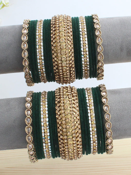 Neha Bangle Set / Stack-Green