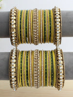 Aarvi Bangle Set / Stack-Yellow

