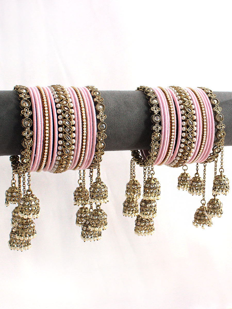 Himangi Bangle Set-Pastel Pink