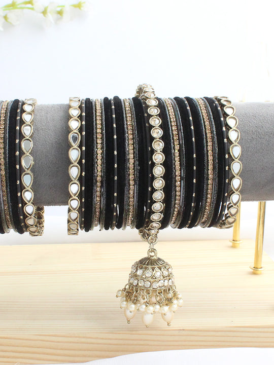 Shyamli Bangle Set / Stack-Black
