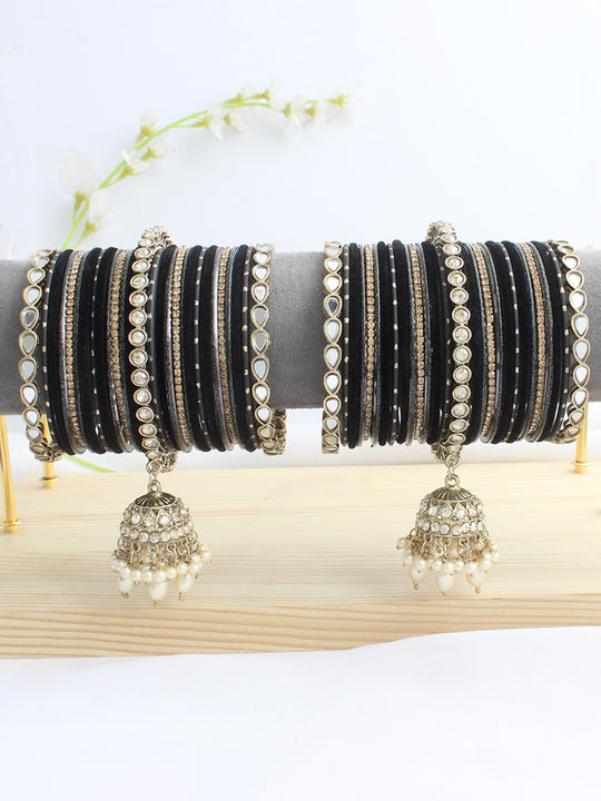 Shyamli Bangle Set / Stack-Black