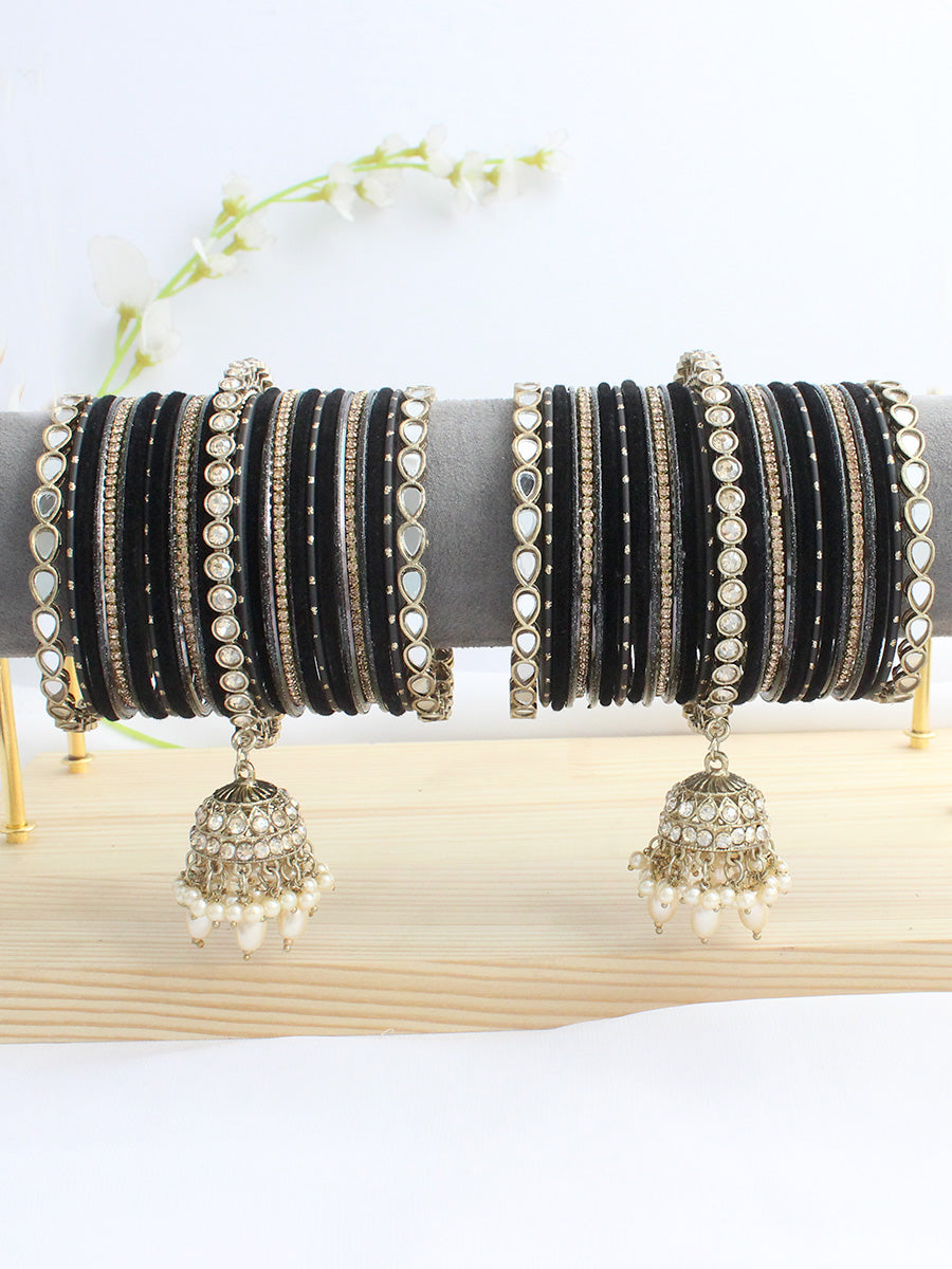 Shyamli Bangle Set / Stack-Black