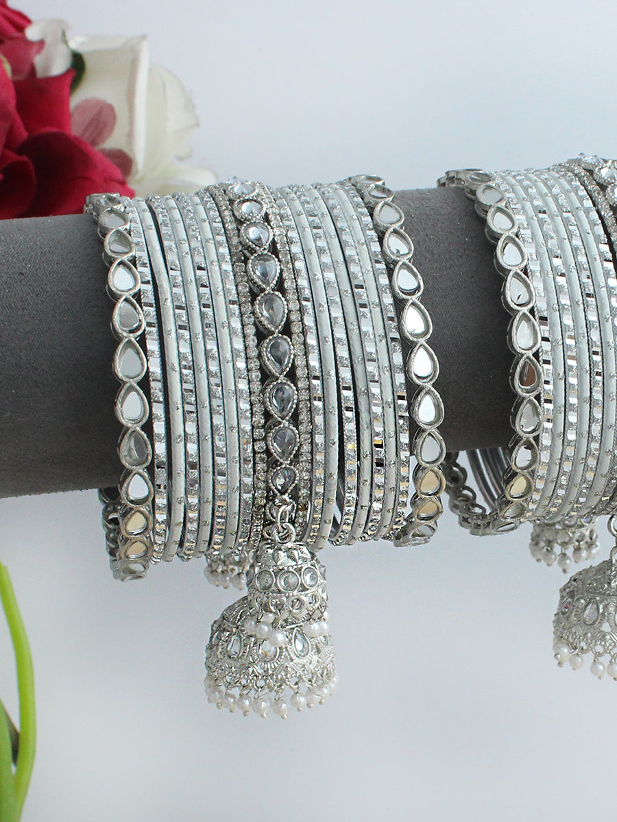 Mayra Bangle Set / Stack-Silver