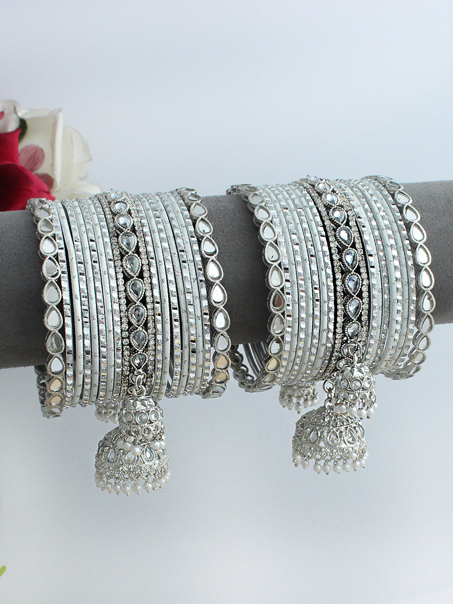 Mayra Bangle Set / Stack-Silver