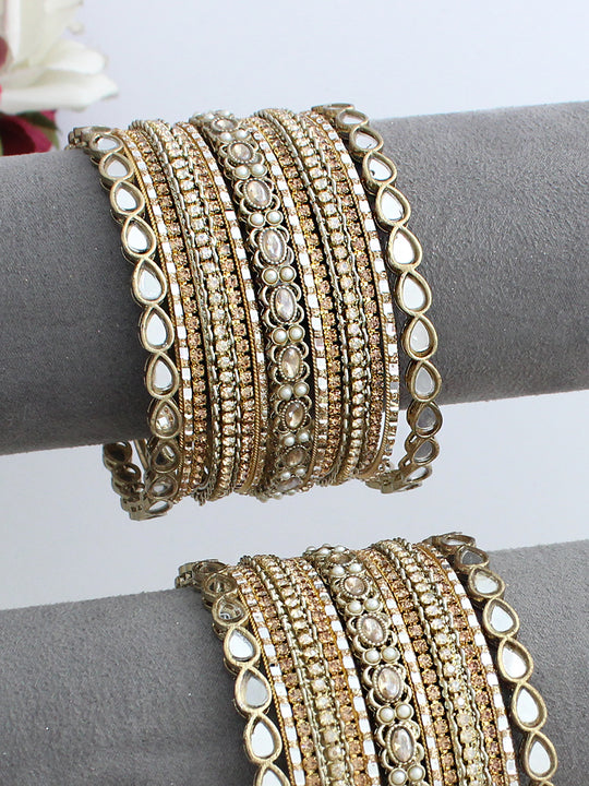 Surveen Bangle Set / Stack-Gold
