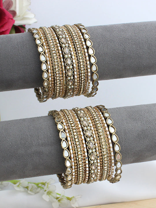 Surveen Bangle Set / Stack-Gold