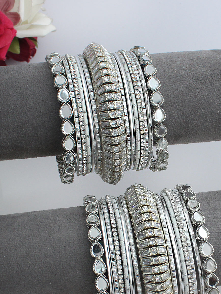 Shivi Bangle Set / Stack-Silver