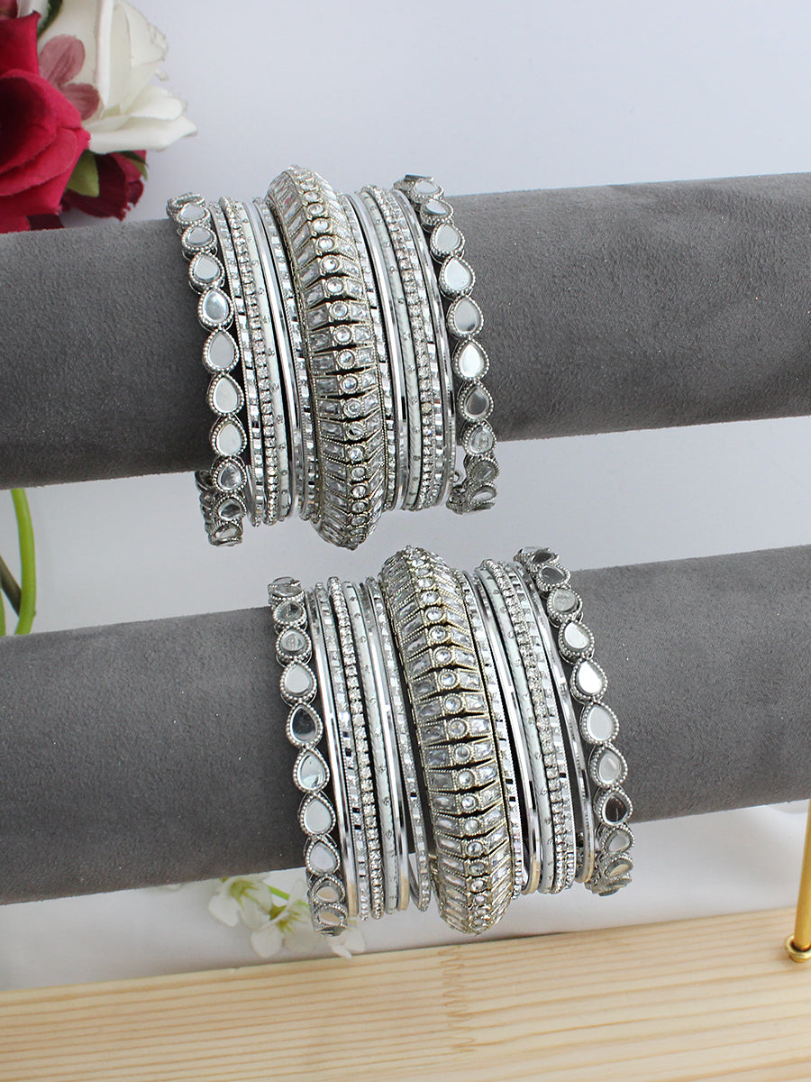 Shivi Bangle Set / Stack-Silver