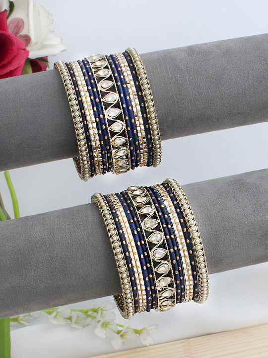 Takshavi Bangle Set / Stack-Blue