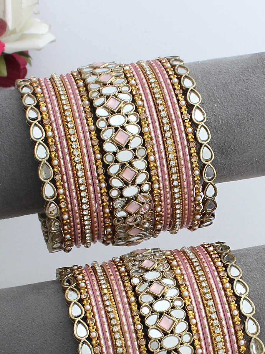 Sitakshi Bangle Set / Stack-pastel Pink