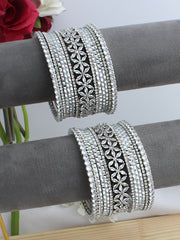 Angela Bangle Set / Stack-Silver