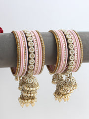 Arshia Bangle Set / Stack-Pastel Pink