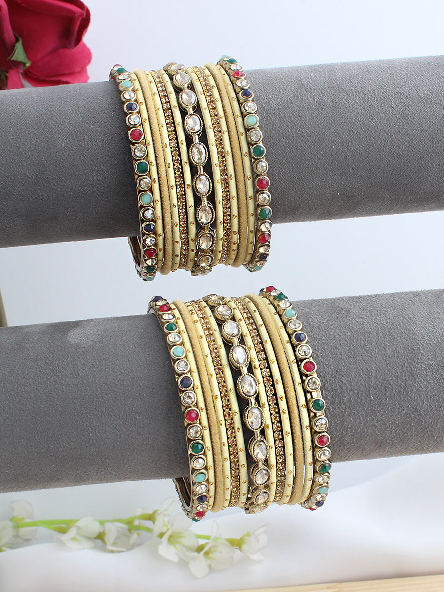 Tanvira Bangle Set / Stack-Multicolor