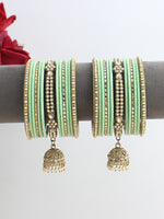 Asin Bangle Set / Stack-Mint Green