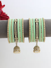 Asin Bangle Set / Stack-Mint Green