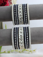 Noah Bangle Set / Stack-Navy Blue
